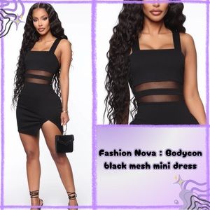 💜30% off sale💜 Fashion Nova | Mesh bodycon mini dress